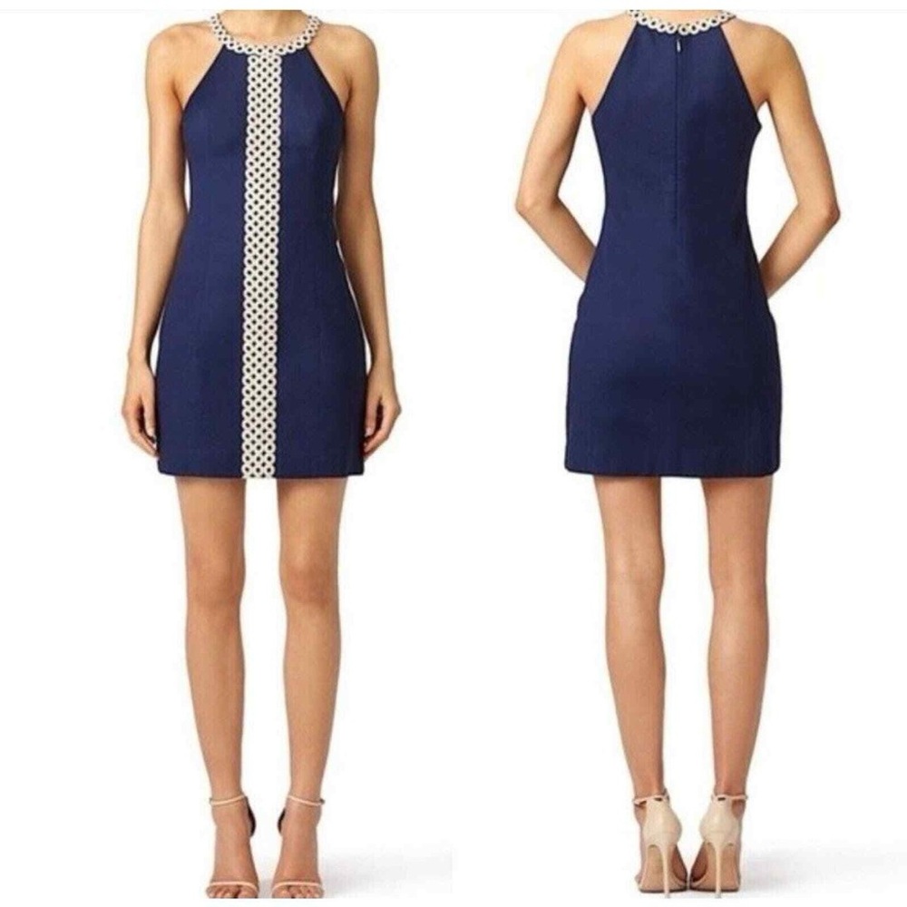 Elegant Navy Blue Lilly Pulitzer Sasha Halter Dress
